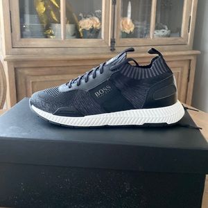 Black Hugo Boss mens sneakers